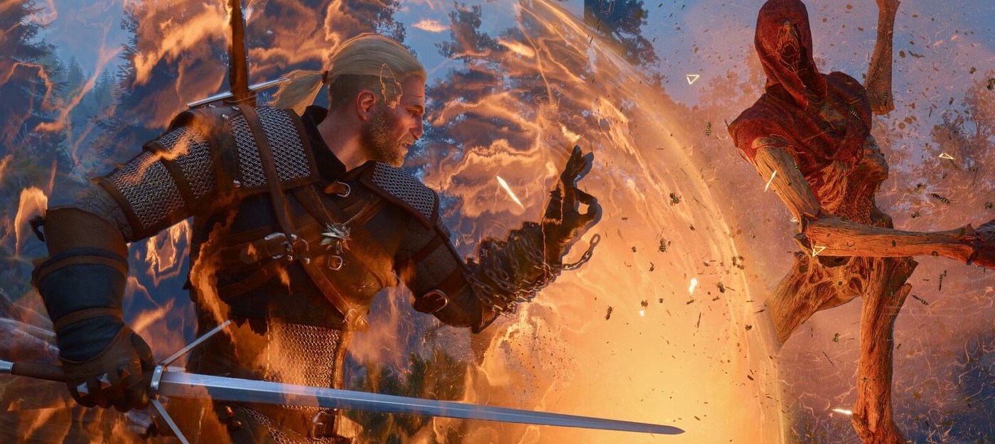 Geralt's chain was supposed to appear back in The Witcher 3, but it only became technically possible now