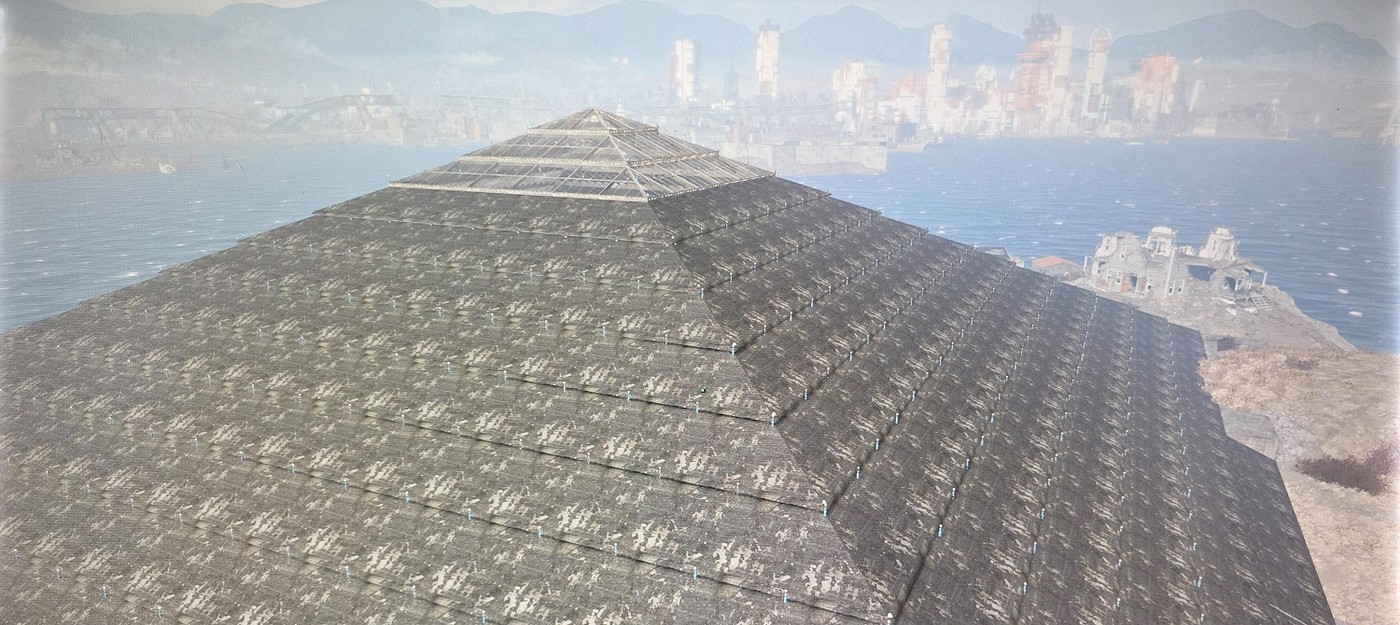 Fallout 4 fan builds a pyramid so gigantic in the game without a single mod that it should be visible from space