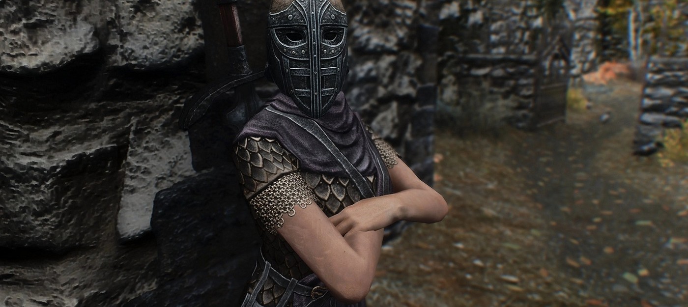 A Skyrim player shared a clip of a Riften guard flying out of a tavern at cannonball speed