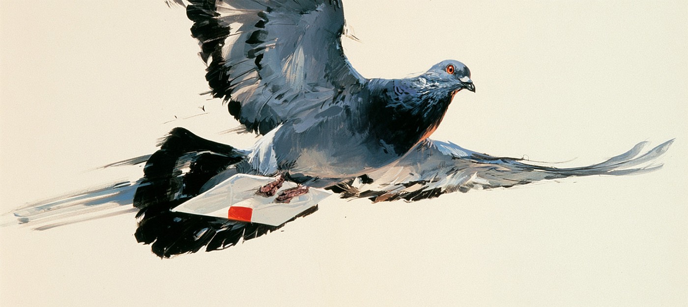 Carrier Pidge messenger delivers messages at a speed of 177 km/h, but with a 0.2% chance the pigeon will die en route