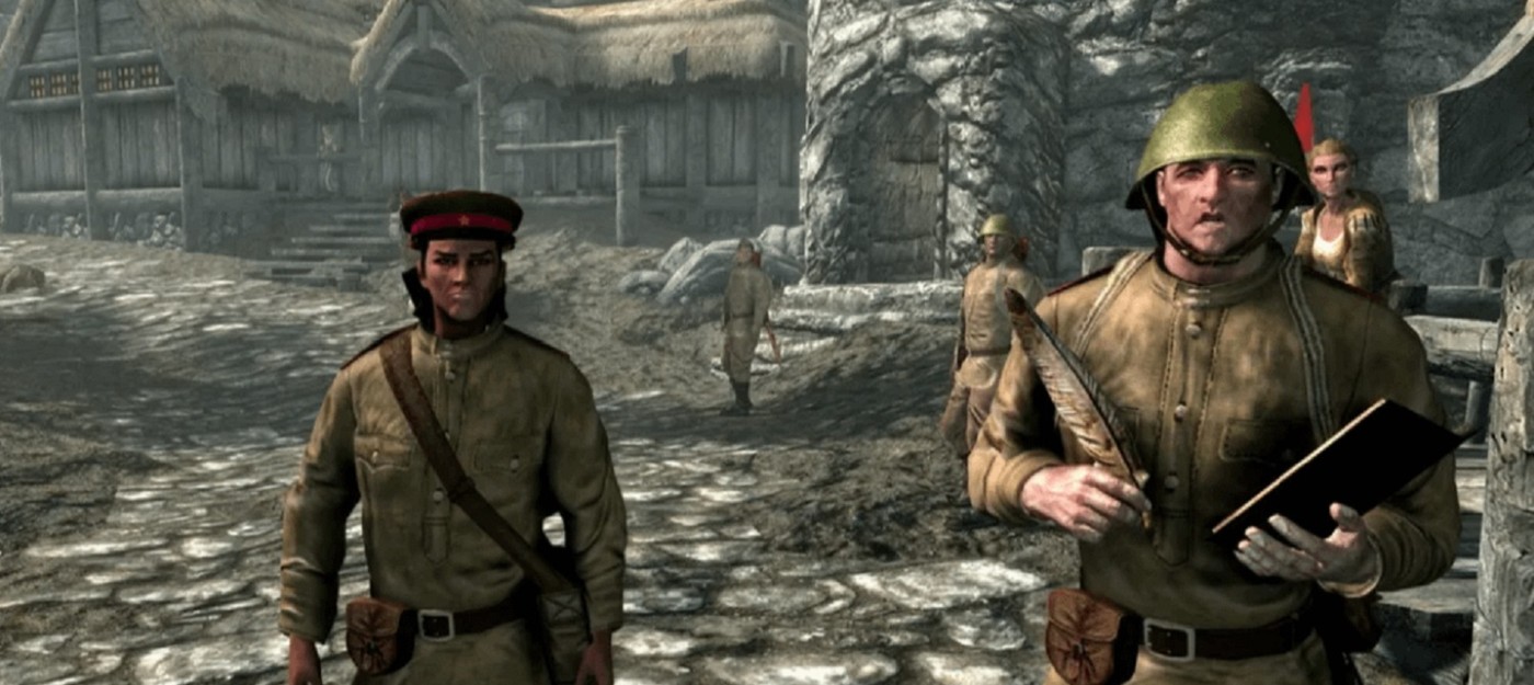 Gamer showed a typical morning in Skyrim after a couple of mods – with Soviet T-34-85 tanks and bomber dragons