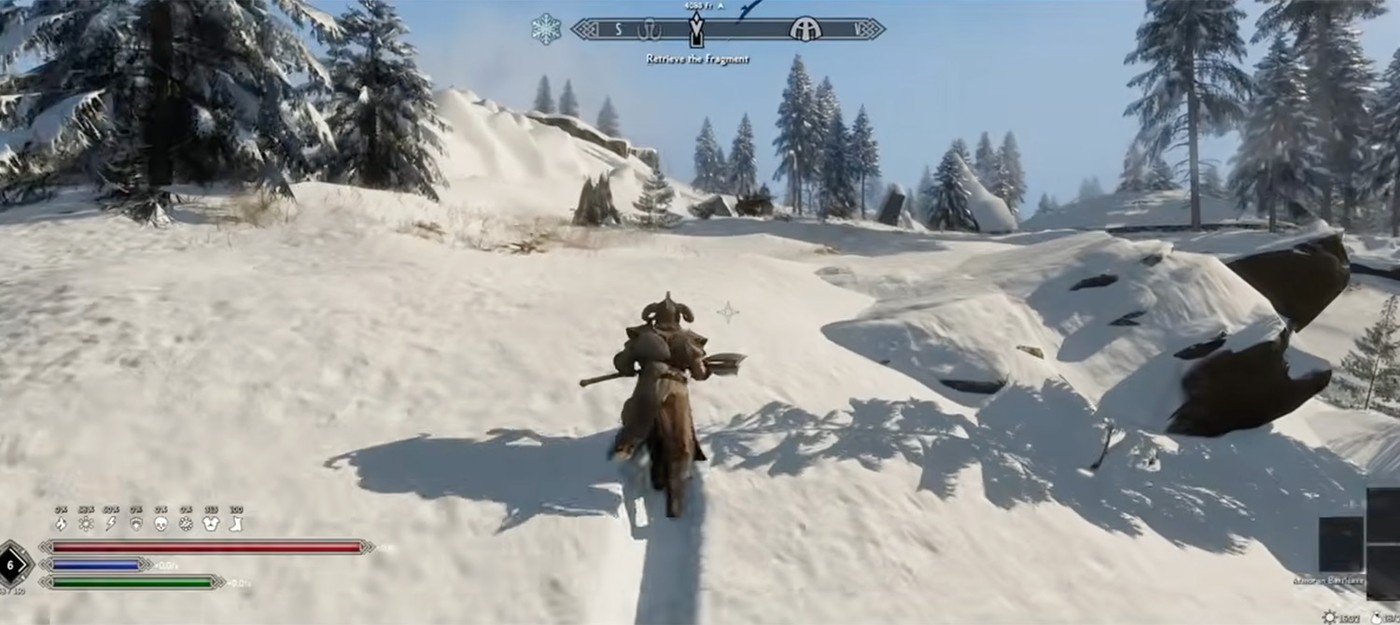 After almost 15 years, snow deformation, which was considered technically impossible, has been added to Skyrim