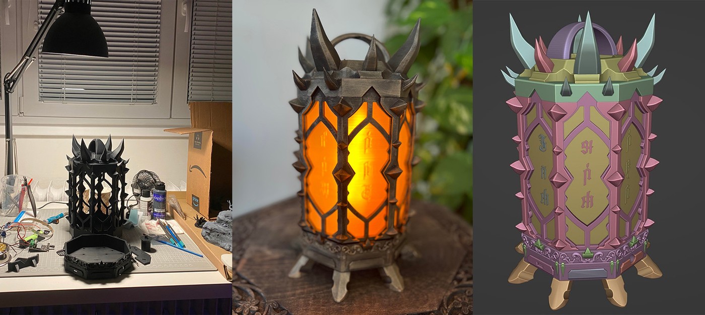 Baldur's Gate 3 fan creates infernal lamp for D&D campaign with Raphael's quote