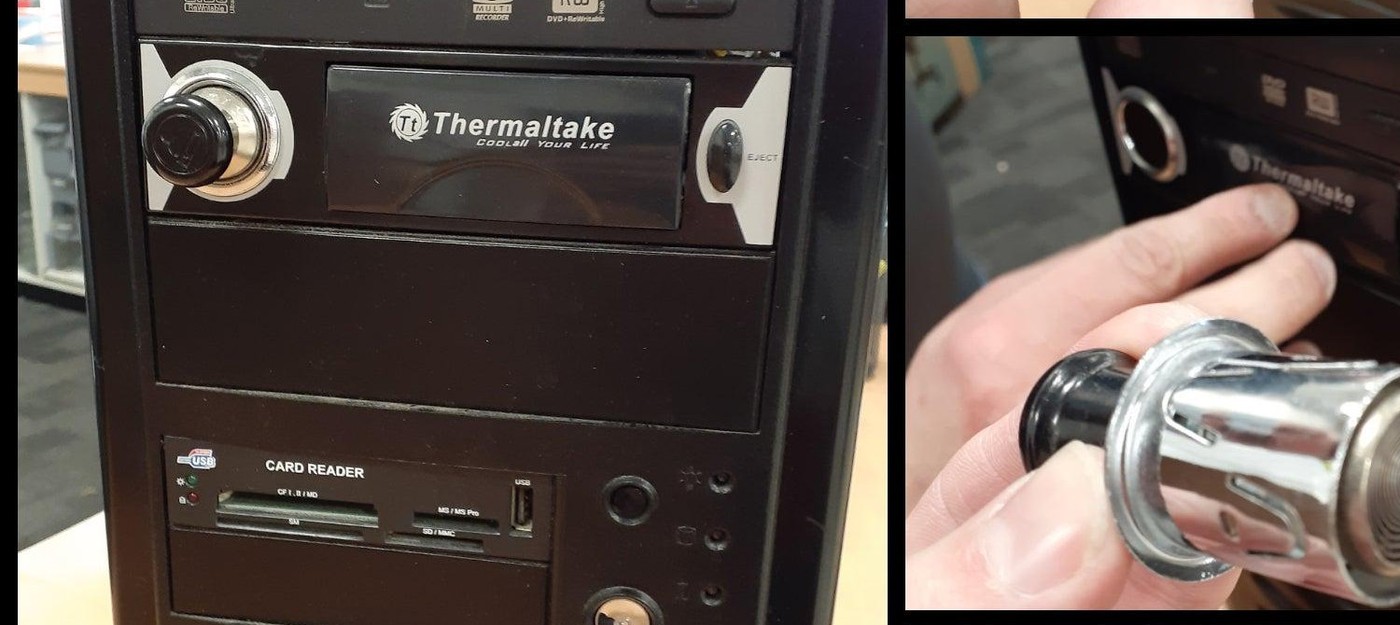 Cases with a cigarette lighter, oven, and ashtray – recalling the era when a PC pretended to be a car