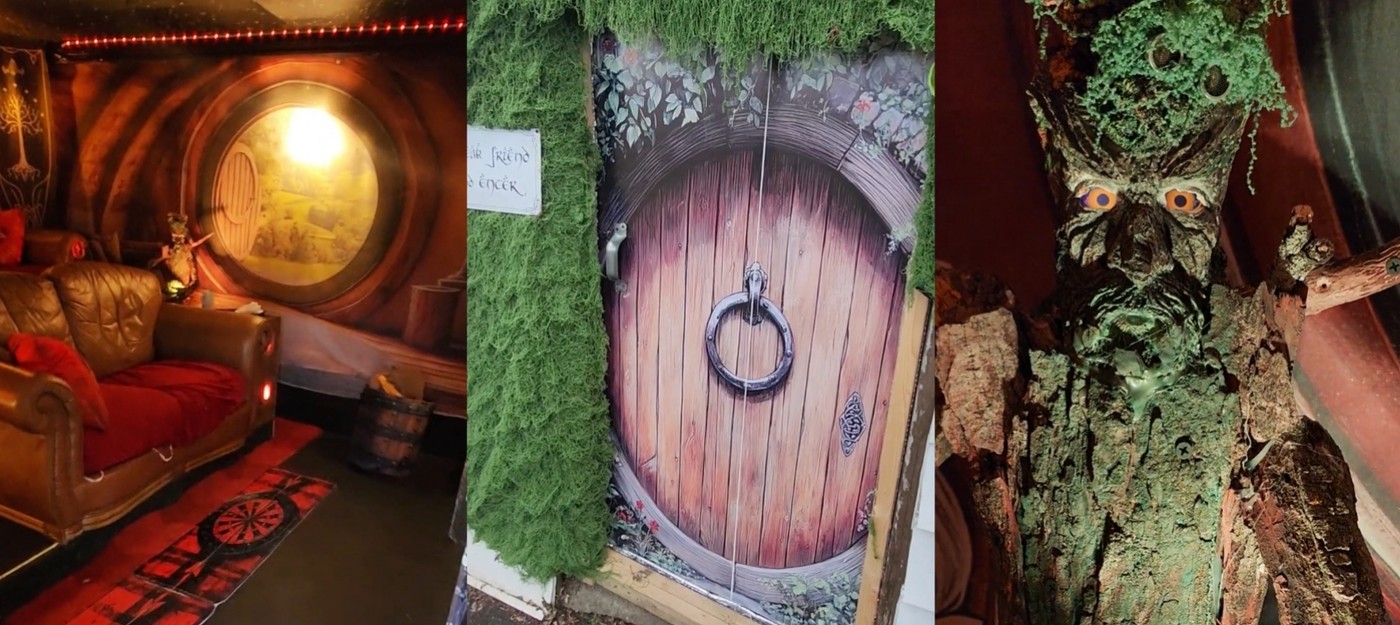 Canadian built a cozy home theater in the style of The Lord of the Rings