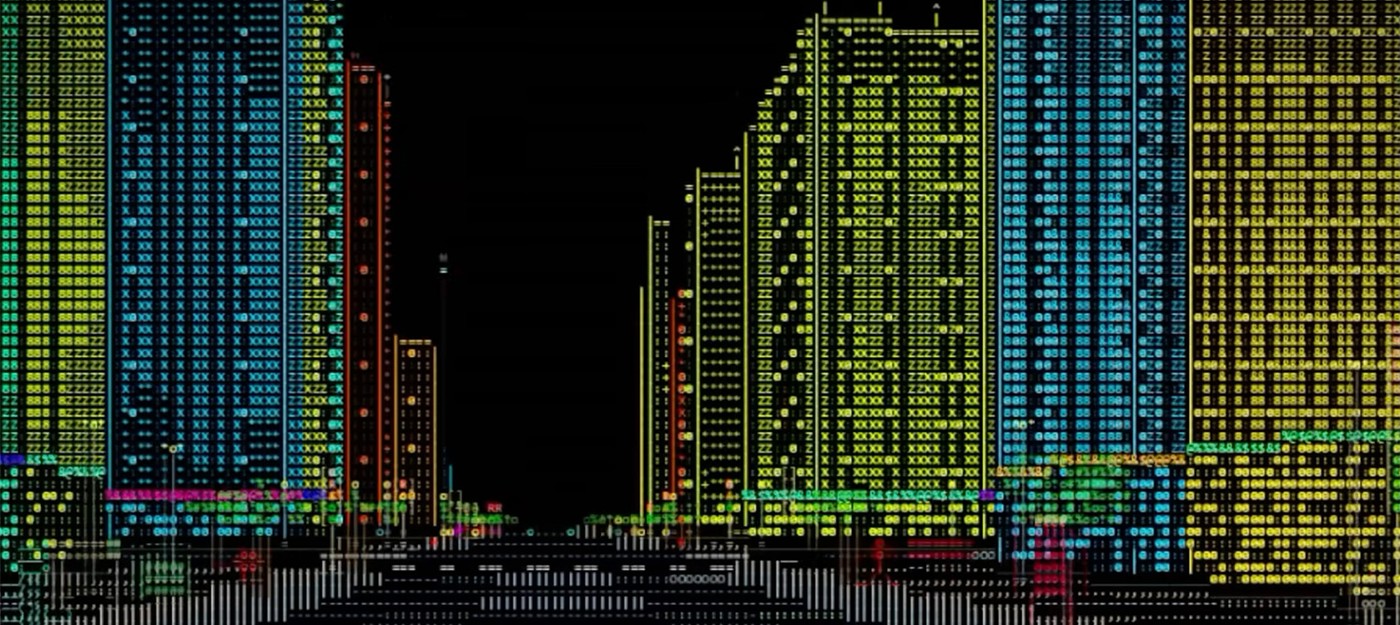 Solo developer built a 3D ASCII-style city in JavaScript in a single HTML file
