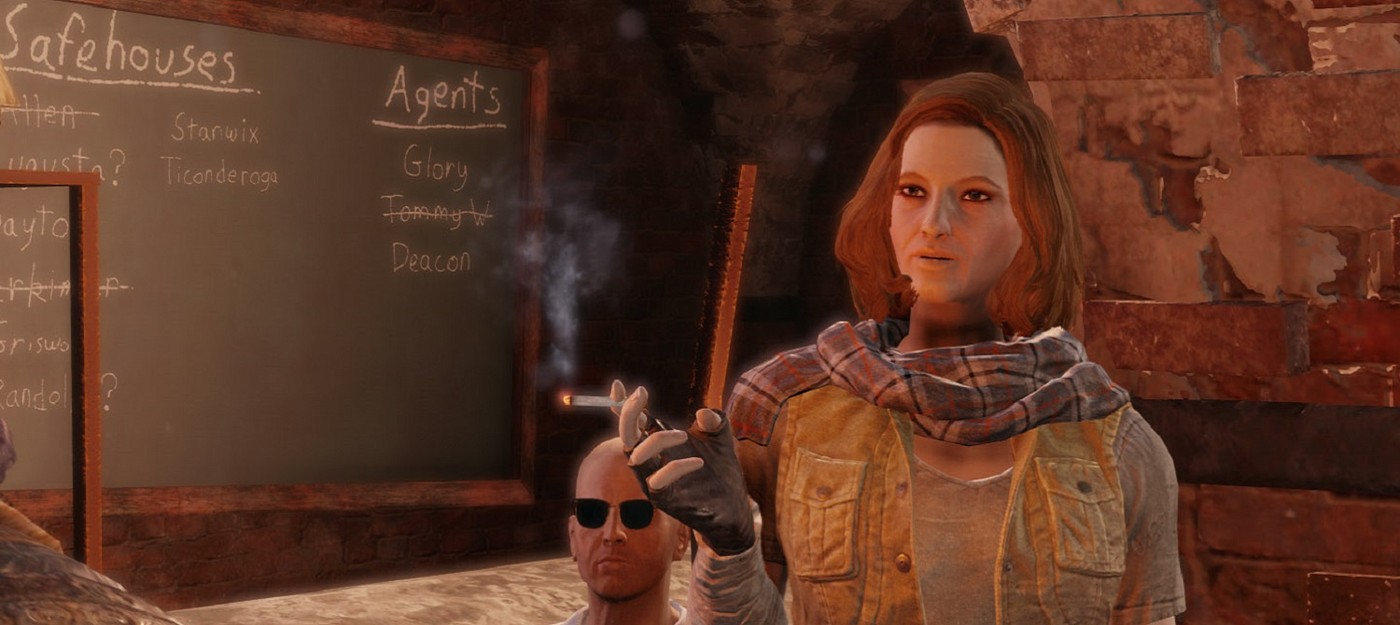 A Fallout 4 fan noticed that Desdemona from the Railroad crosses out the player's name from the list of living agents immediately after teleporting into the Institute