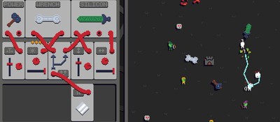 Roguelike Wireworks challenges players to defend their base using modular boards and wire management