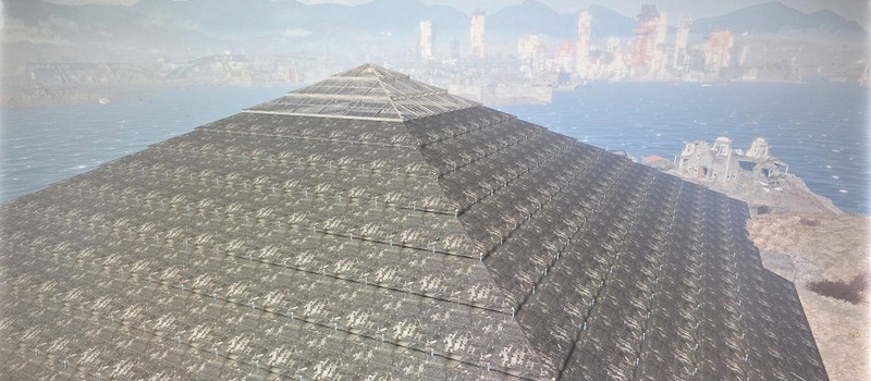 Fallout 4 fan builds a pyramid so gigantic in the game without a single mod that it should be visible from space