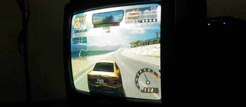 PS2 owner filmed a dramatic video about the graphics chip failing right during a race