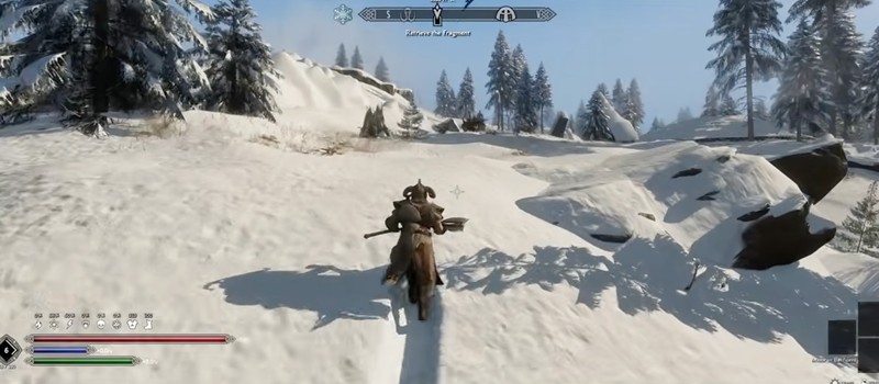 After almost 15 years, snow deformation, which was considered technically impossible, has been added to Skyrim