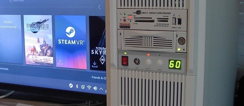 Gamer built a modern PC in an old-school case with a Turbo button and digital display