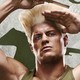 A popcorn bucket shaped like Guile's hairstyle from Street Fighter can be worn on your head